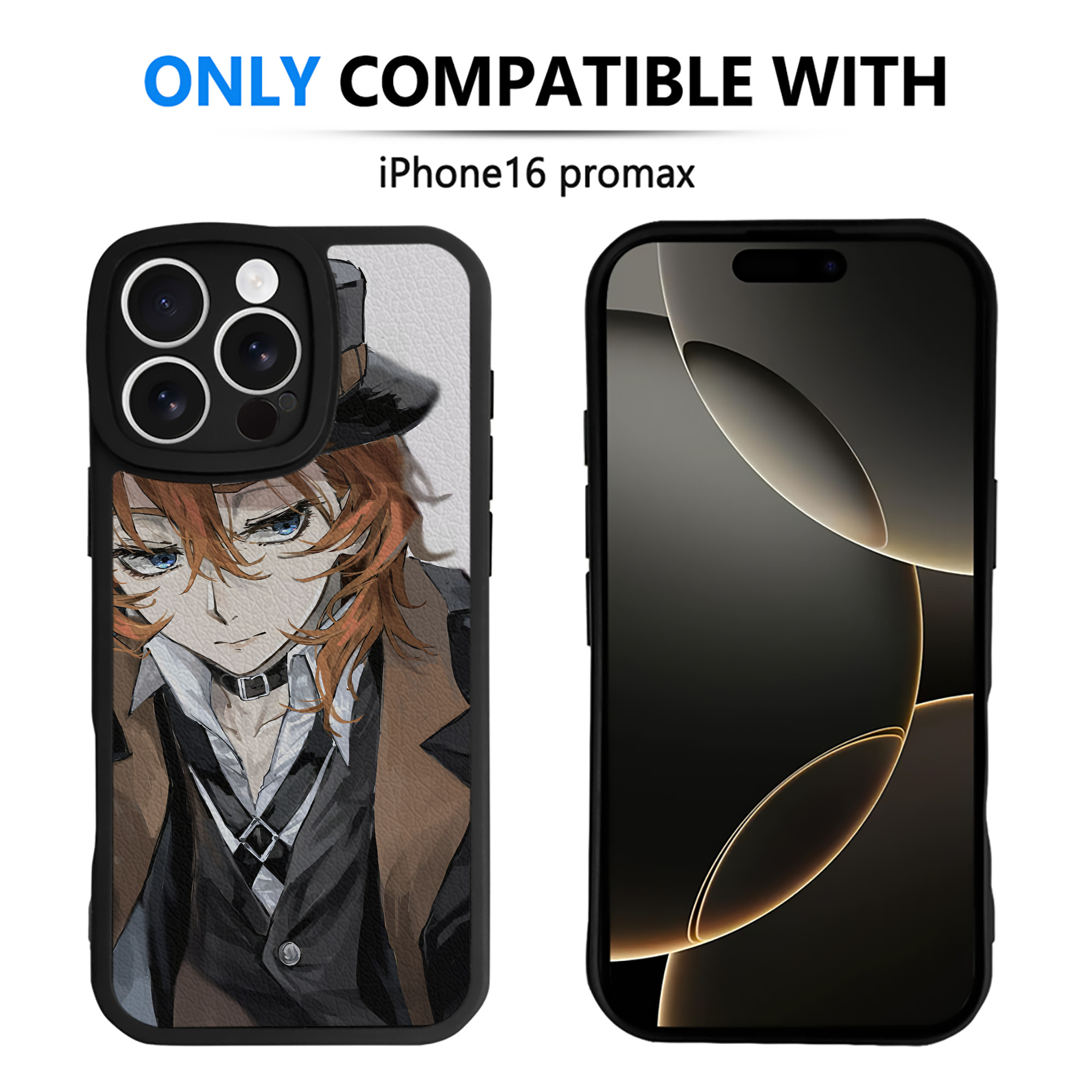 （画像用） 文豪ストレイドッグス Bungo Stray Dogs 【iPhone 16シリーズ対応】シリコンスマホケース（レザー調） 材質：シリコン